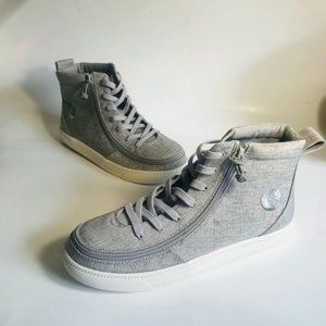 Billy Women's Classic Lace High Lace & Zip Up Shoes Size 9.5M Gray/Grey New